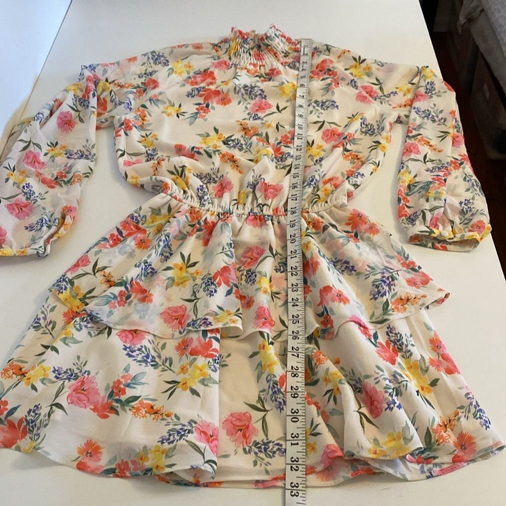 Yumi Kim Class Act Floral Mini Dress in Mulberry Ivory Size Small - Picture 12 of 12